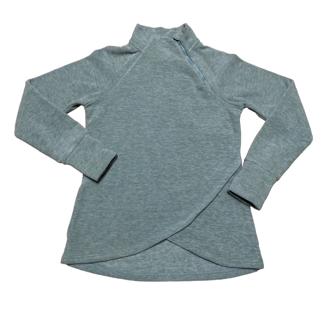Kyodan Outdoor Fleece Sweater Women’s XS Blue Pullover Quarter Zip Long Sleeve